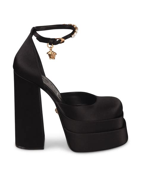 versace gold wedges|Versace high heel sandals.